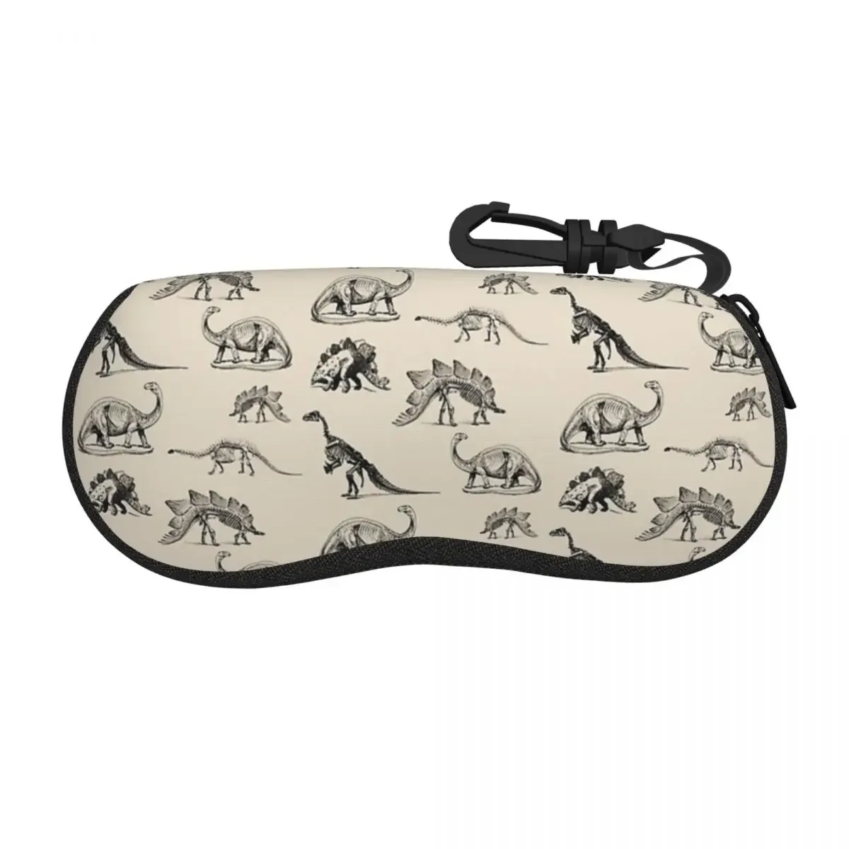 Vintage Museum Dinosaur Skeleton Illustrations Shell Glasses Case Protective Sunglasses Box Women Men Soft Eyeglass Bag Pouch