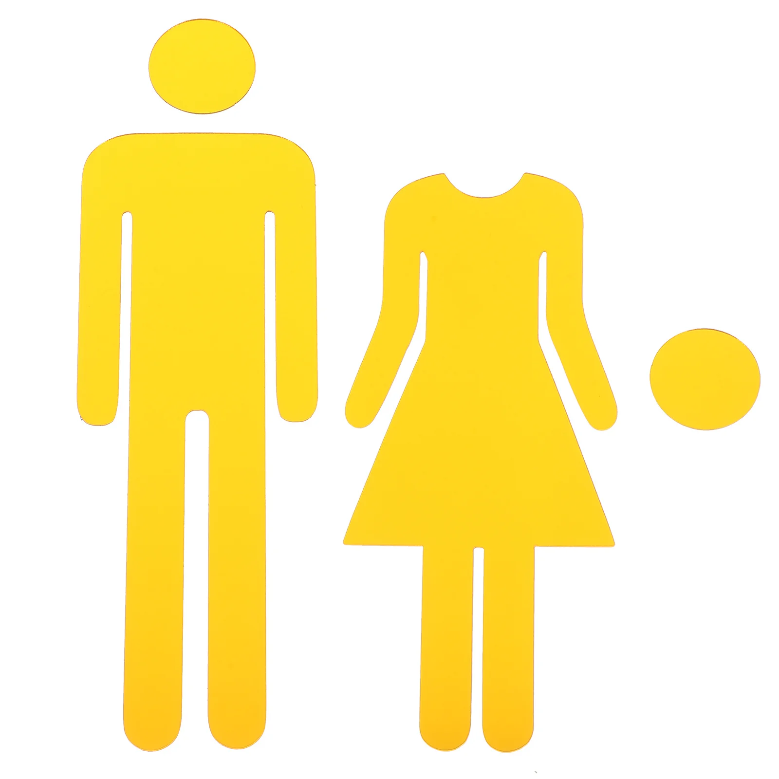 

2Pcs Acrylic Toilet Sign Bathroom Door Identification Washroom Sign Plate for Home Office Hotel Restaurant