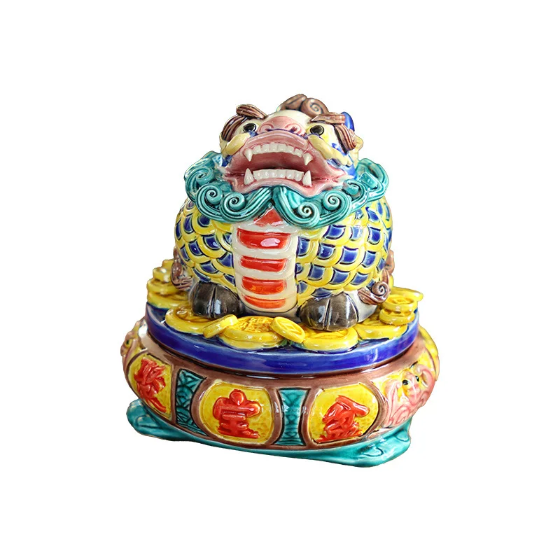 Handmade home mid-to-high-end ceramic incense burner ornament