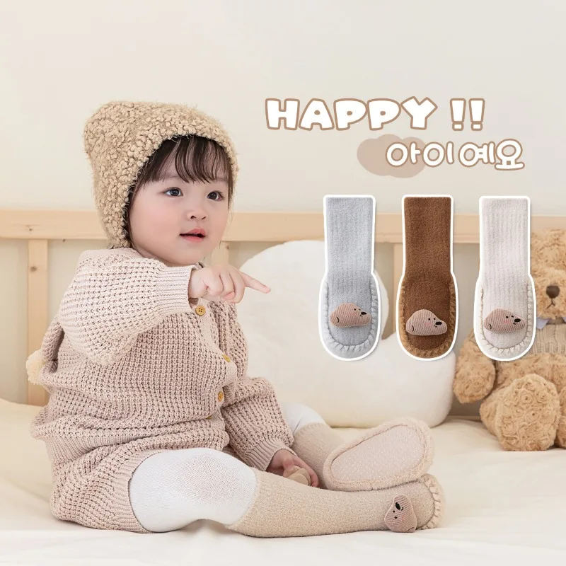 Baby Items 0-2 Year Infant Toddler Walking Shoe Plush Baby Shoe Socks Indoor Soft Soles Long Tube Floor Socks Baby Girl Shoes