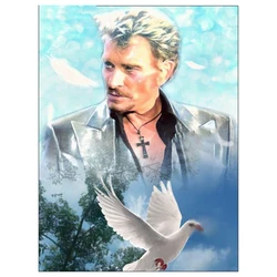 Fai da te diamante 5D pittura Johnny Hallyday ricamo pieno rotondo/quadrato diamante mosaico strass immagine decorazioni per la casa