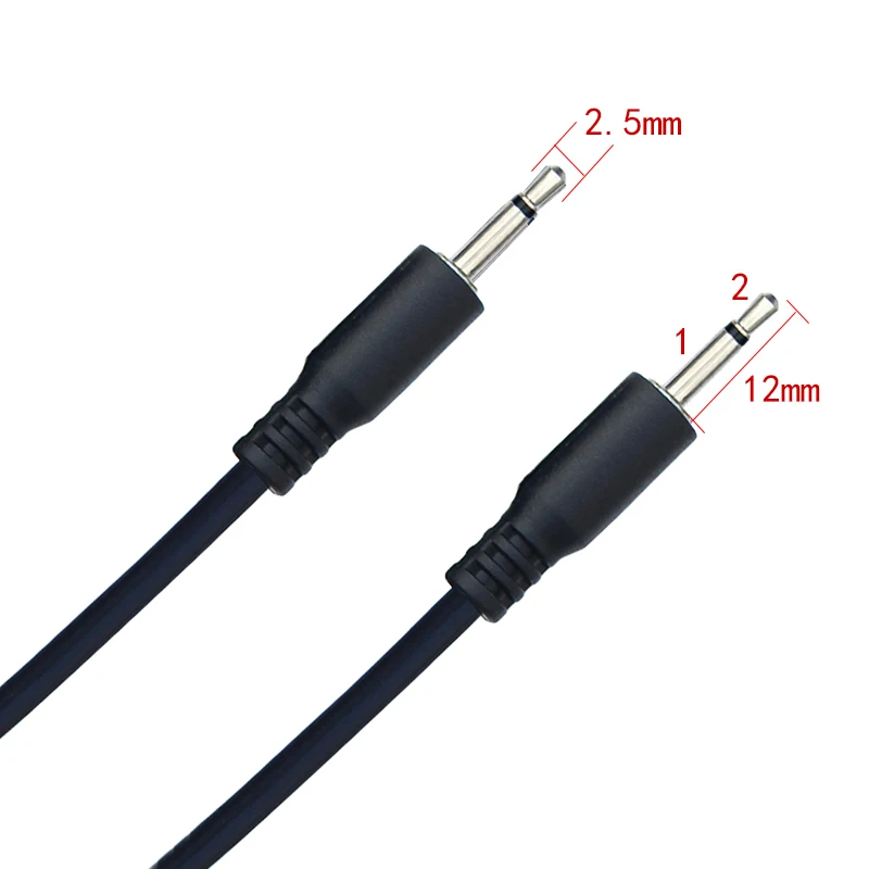 1.8m 2.5mm Mono 2 Pole Male to Male Plug Cable