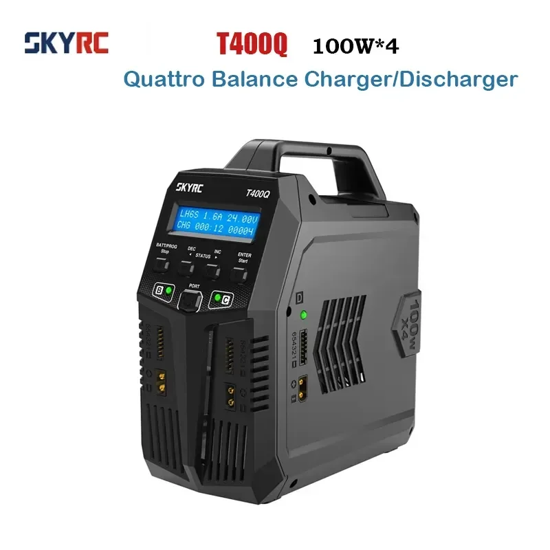 

SKYRC T100 T400Q AC Lipo Battery Balance Charger Dual 5A 2X50W for 2-4S NiMH / NiCd / LiPo / LiFe / Lilon / LiHV RC Car Charger