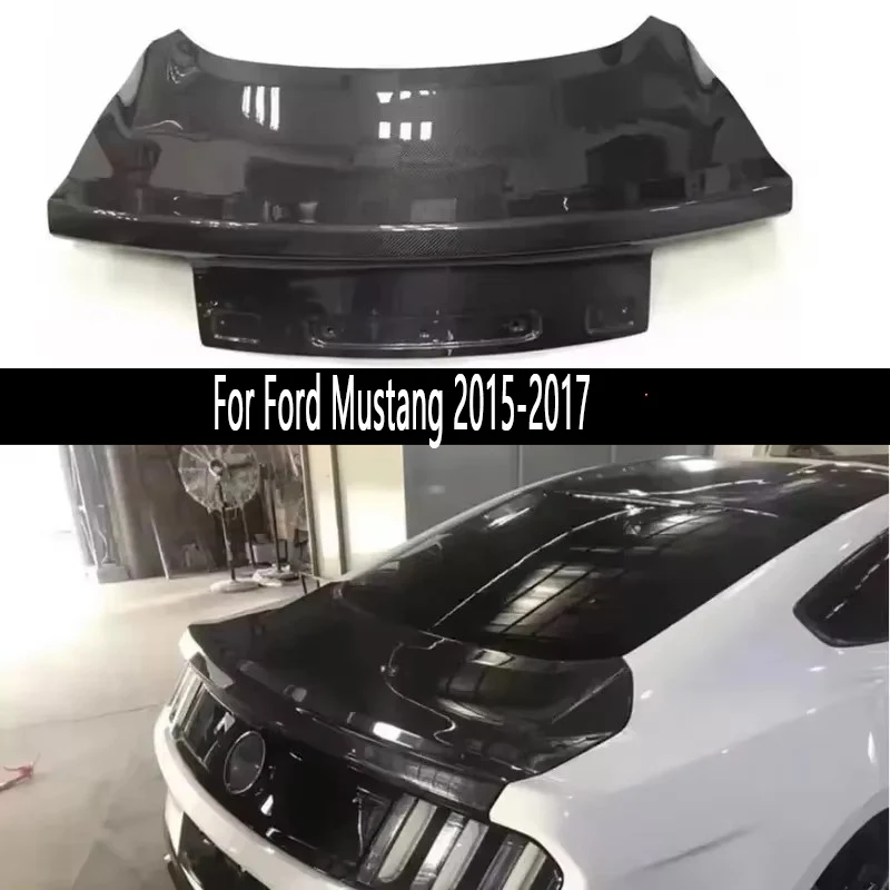 

For Ford Mustang 2015-2017 Carbon fiber trunk lid the trunk lid encloses the upper lid behind the trunk lid Upgrade body kit