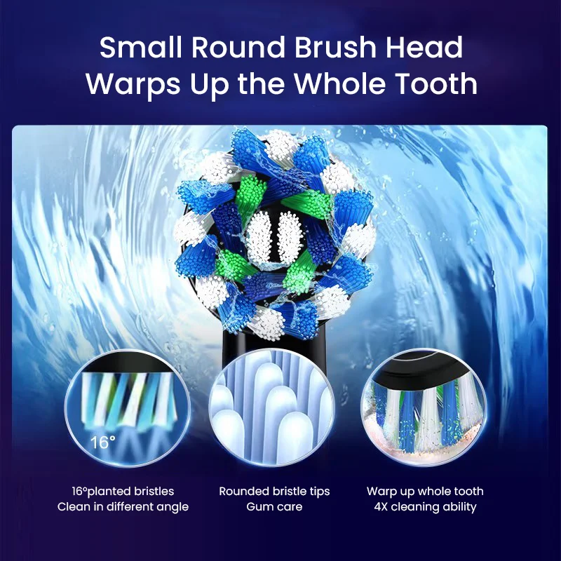 Oral-B Pro4 Electric Toothbrush 4 Modes Pressure Sensor 2 Minute Timer Rechargeable Smart Toothbrush with Brush Heads Brush Box gallery 3