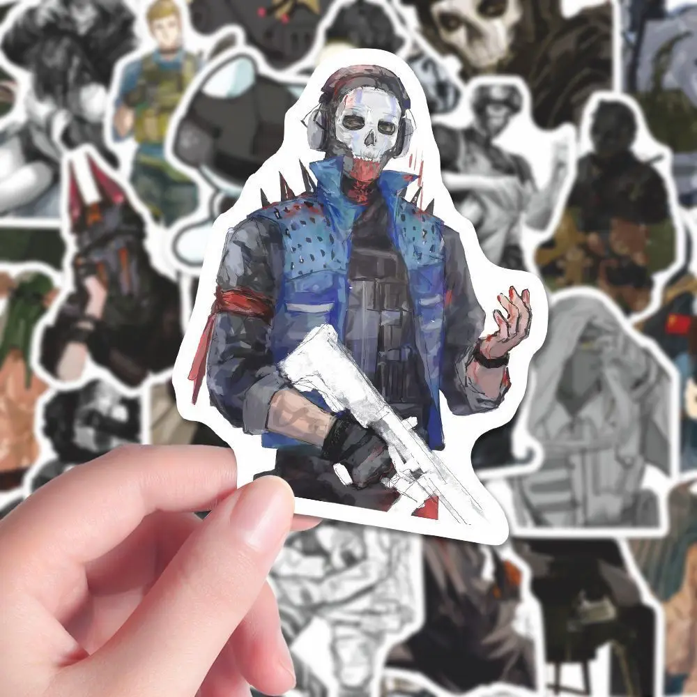 

56PCS Anime Call of Duty Stickers Waterproof DIY Phone Laptop Luggage Guitar Notebook Cup Cartoon Stickers Kids Gift