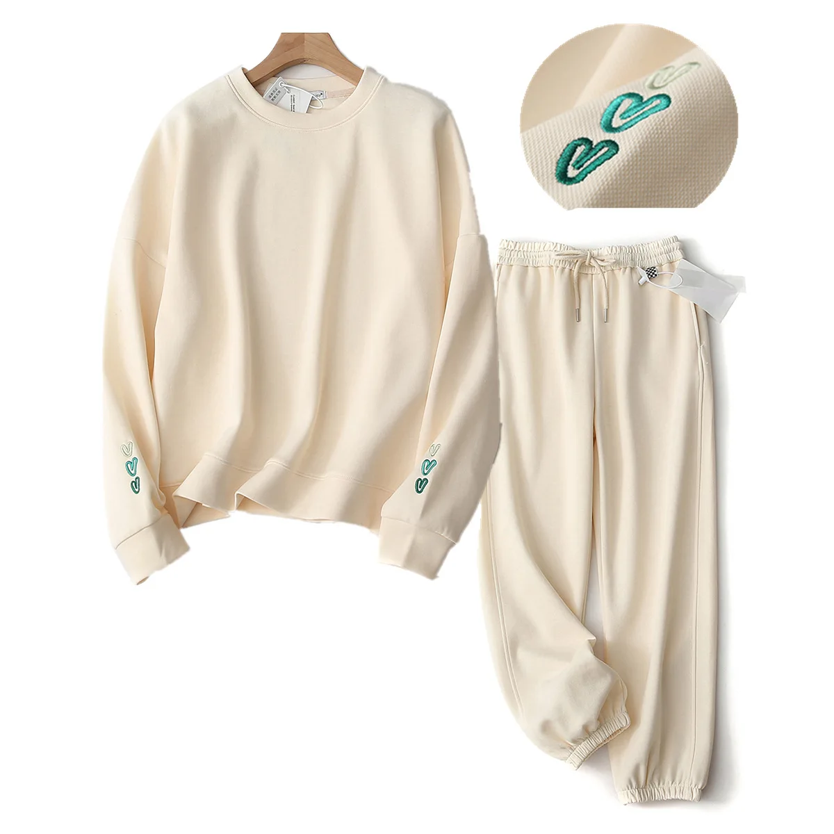 

Spring Autumn Women Sportswear Tracksuit Loose Sweatshirt+pant Female Running Jogger Fitness Gym Workout Casual Set Sport Suit