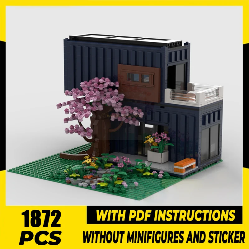Street View Moc Building Blocks Contenitore sfalsato Modello di casa Tecnologia Mattoni Assemblaggio fai-da-te Regali di giocattoli per la costruzione delle vacanze