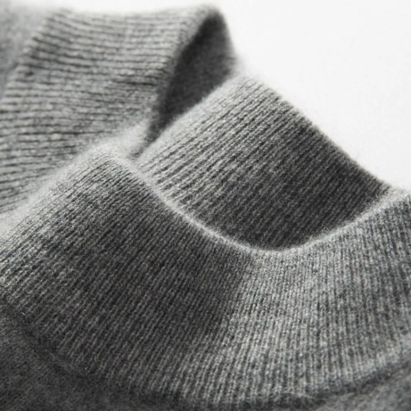 Cashmere Sweater Men 100% Half Turtleneck Men's Thickened Sweater Autumn Winter