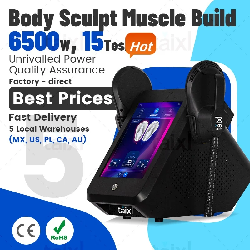 

Professional 2 handle RF Machine 2025 Portable Hiemt Ems Body Muscle Stimulator Body Sculpting Machine