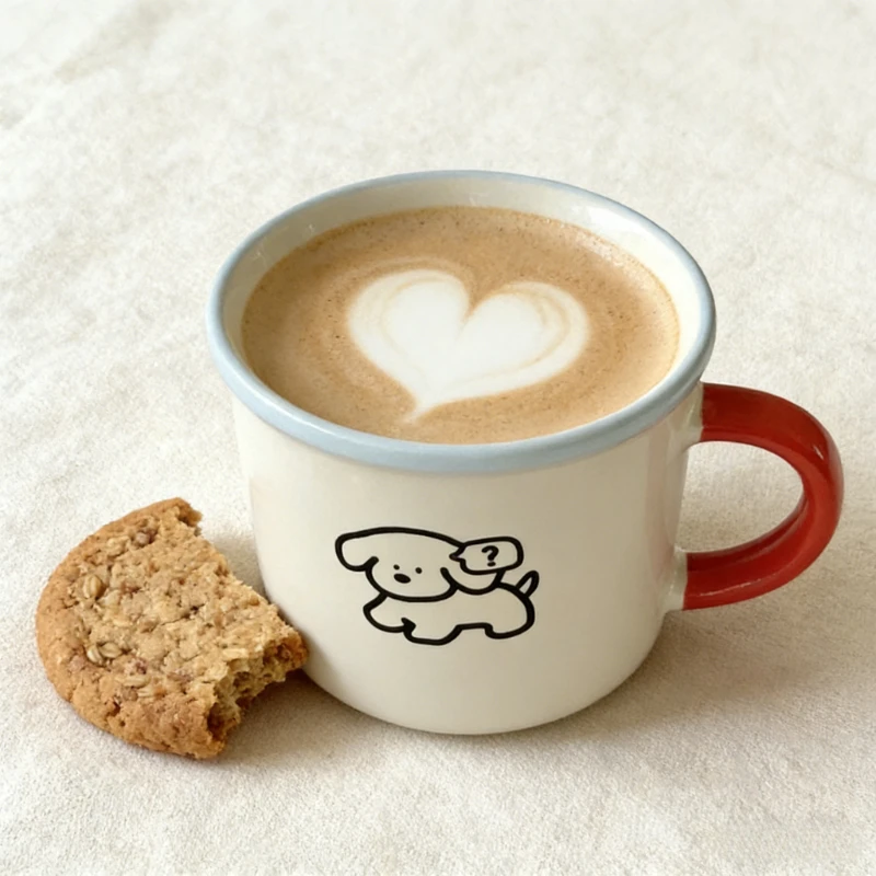 

Новый оригинальный дизайн, милая керамическая кружка с изображением собаки, высокий уровень внешнего вида, нишевый стиль, большая емкость, кофейная чашка, чашка для питьевой воды