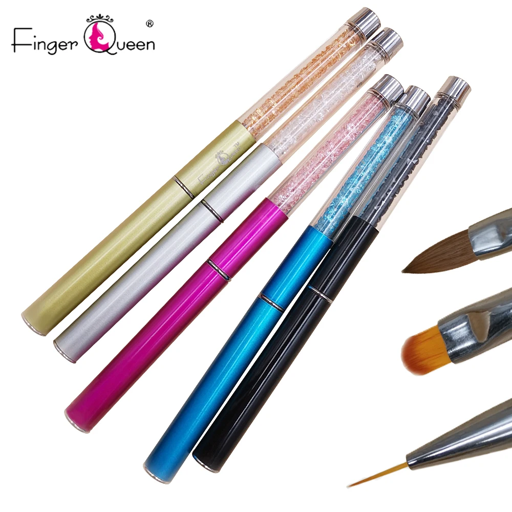 

5pcs Nail Brush Acrylic Nail Art Brushes Professional Gel Nail Polish Liner Flower Tip Painting Drawing Manicure Tools