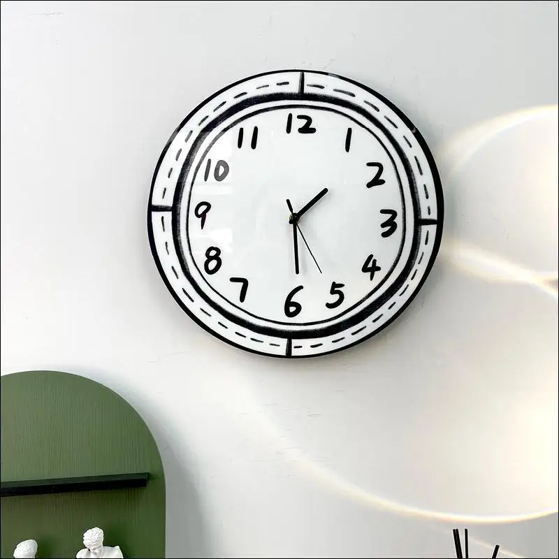 Cartoon Clocks Korean Interior Wall Home Living Room Study Dining Studio Art Room Decoration Creative Clock Wall White Home