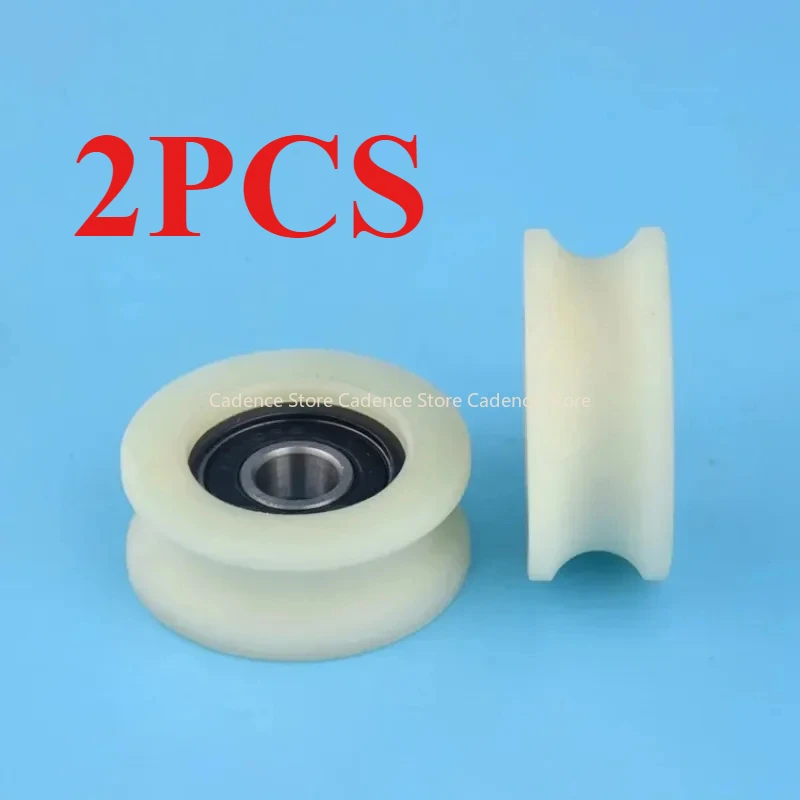 تم جزءا لا يتجزأ من مشبك الأخدود U10*41*17 مم مع عجلة رفع محمل 6000 وعجلة مقعرة وبكرة ملفوفة من النايلون 2 قطعة