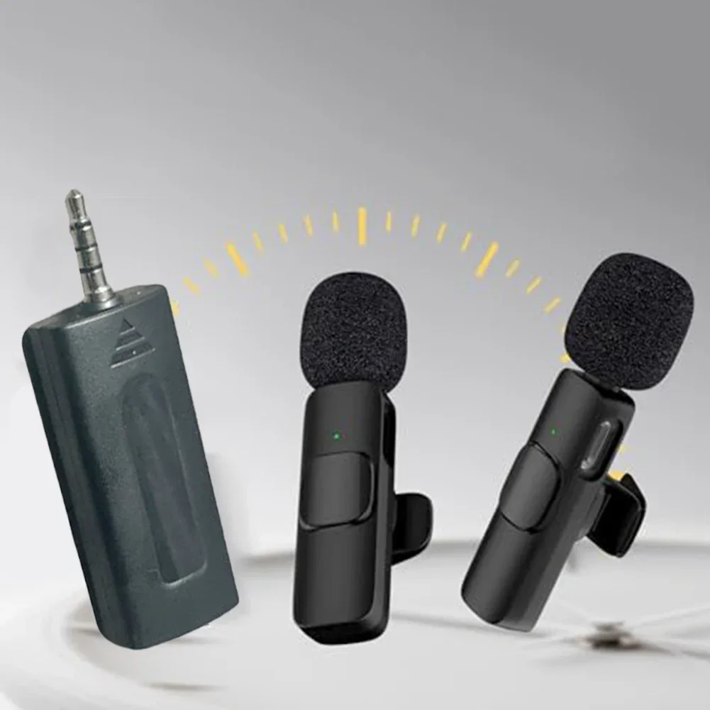 Wireless Mic For Camera Live Streaming Mic Full Compatibility High-Density Spray-Proof Sponge High-Sensitivity Microphone