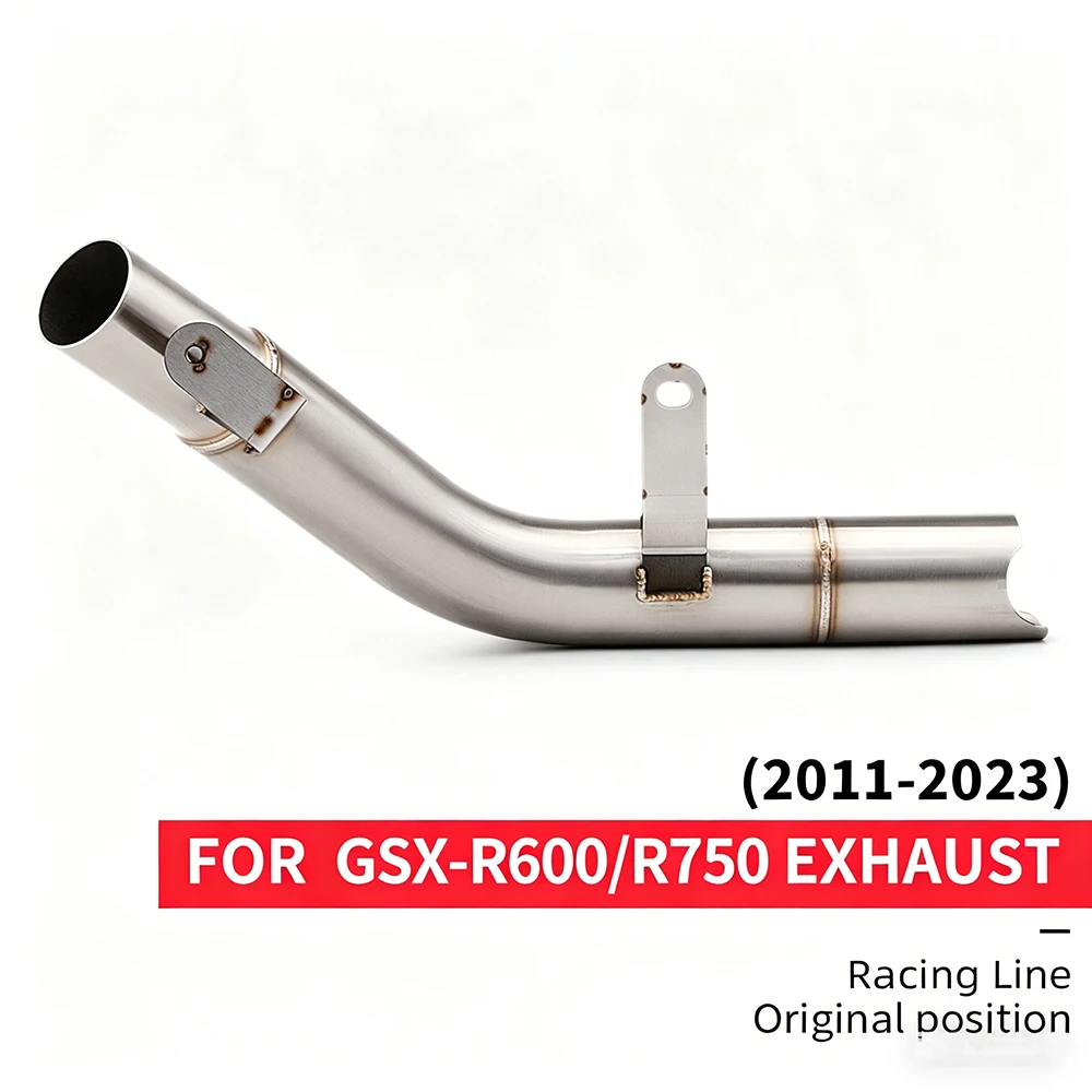 Universeller Slip-On-Motorrad-Auspuff, Mittelrohr für SUZUKI GSX-R600 GSX-R750 GSXR 600 750 2011-2021 2022 2023