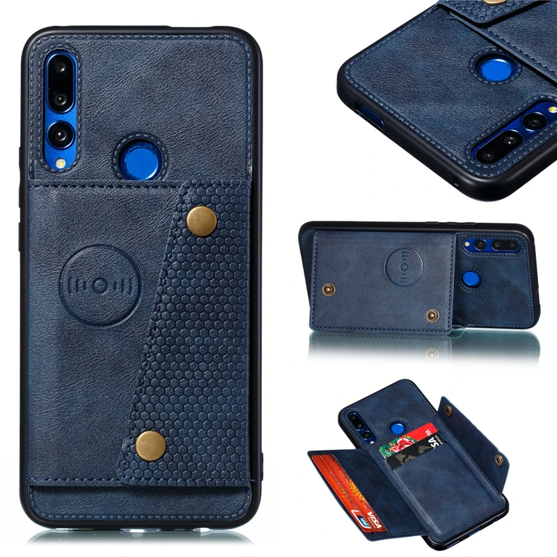 Wallet PU Leather Case For Huawei P30 Lite P40 P50 P60 Pro Nova 5t 7i Y9 Prime 2019 Pura 70 Pro + Plus Card Holder Stand Cover