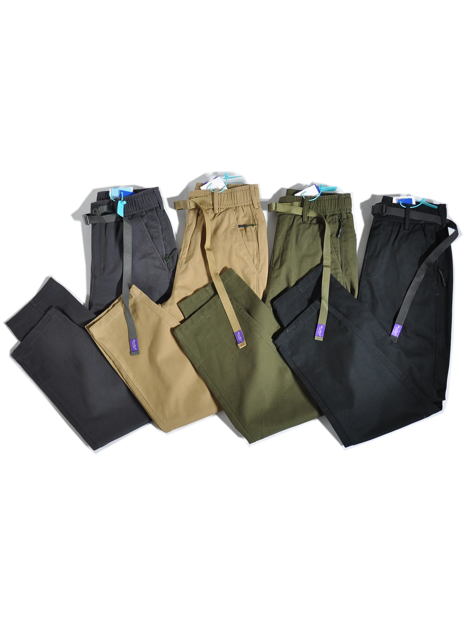 

Классические американские свободные брюки-чинос с широкими штанинами, прямого кроя, для повседневной носки, для молодых мужчин, с фиолетовой этикеткой