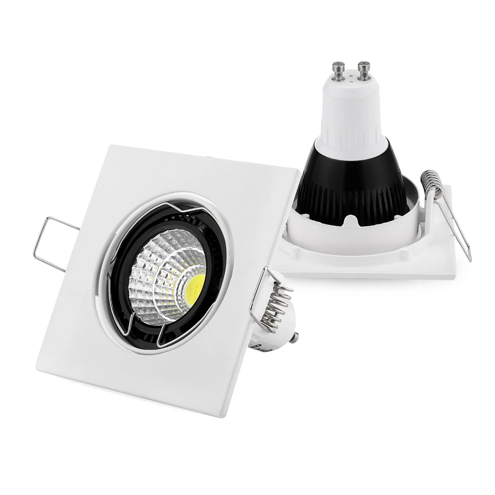 Bộ 6 Vòng Đèn LED Downlight Âm Trần Chiếu Giá Đỡ Đèn Cốp Điểm Giá Đỡ Đèn GU10/MR16 Căn Cứ Điểm Chiếu Sáng