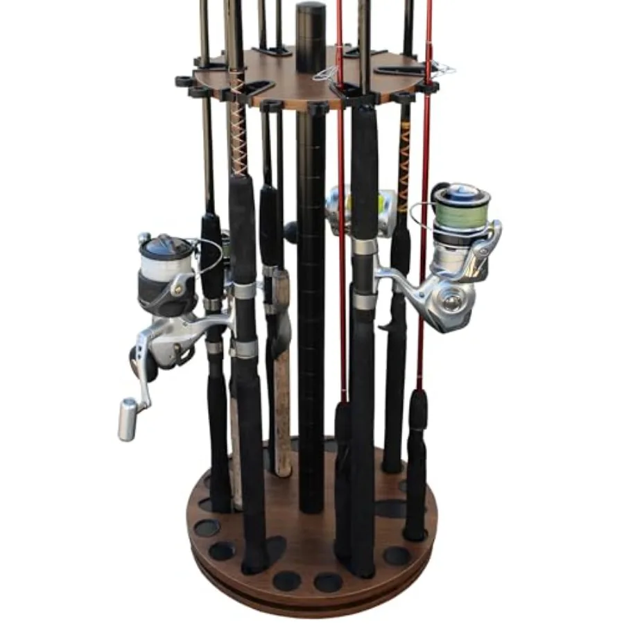

360 Degree Rotating Fishing Rod Holder for Garage Organization and Storage: Ideal Solution for Storing Reels Fishing Gear Acces