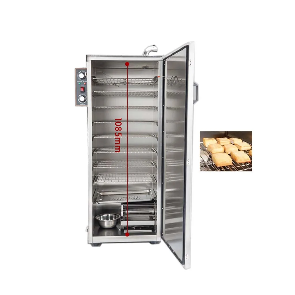 Ahumador eléctrico de salchichas y jamón con control de temperatura de 9 capas ahumador de carne de tocino/ahumador de pescado industrial HJ-DSH-S50B