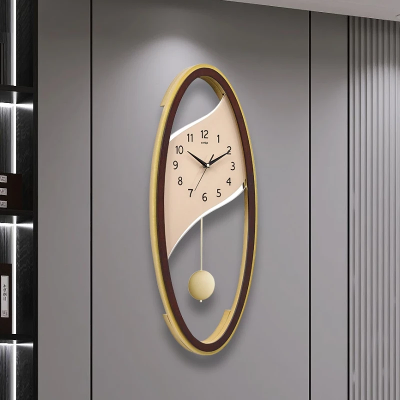 Modern Ellipsoid Wall Clocks Simplicity Creative Hanging Watch Living Room Household Decoration Light Luxury Fashion Mute Clock