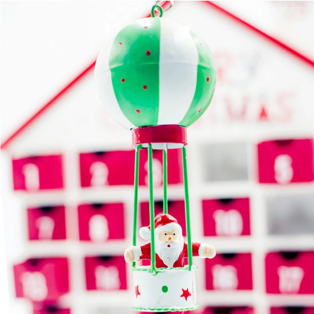 

Christmas nament Iron Craft Hanging Decor Hot Air Balloon Pendulum Santa Claus Home Party Supplies Baby Toy Durability Creative