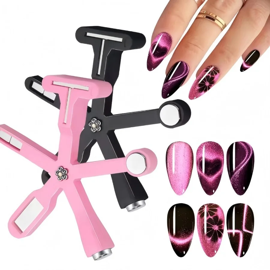 

6 in 1 multifunctional five-pointed star cat eye nail art magnetic stick suitable for UV/LED gel nail art design special tools
