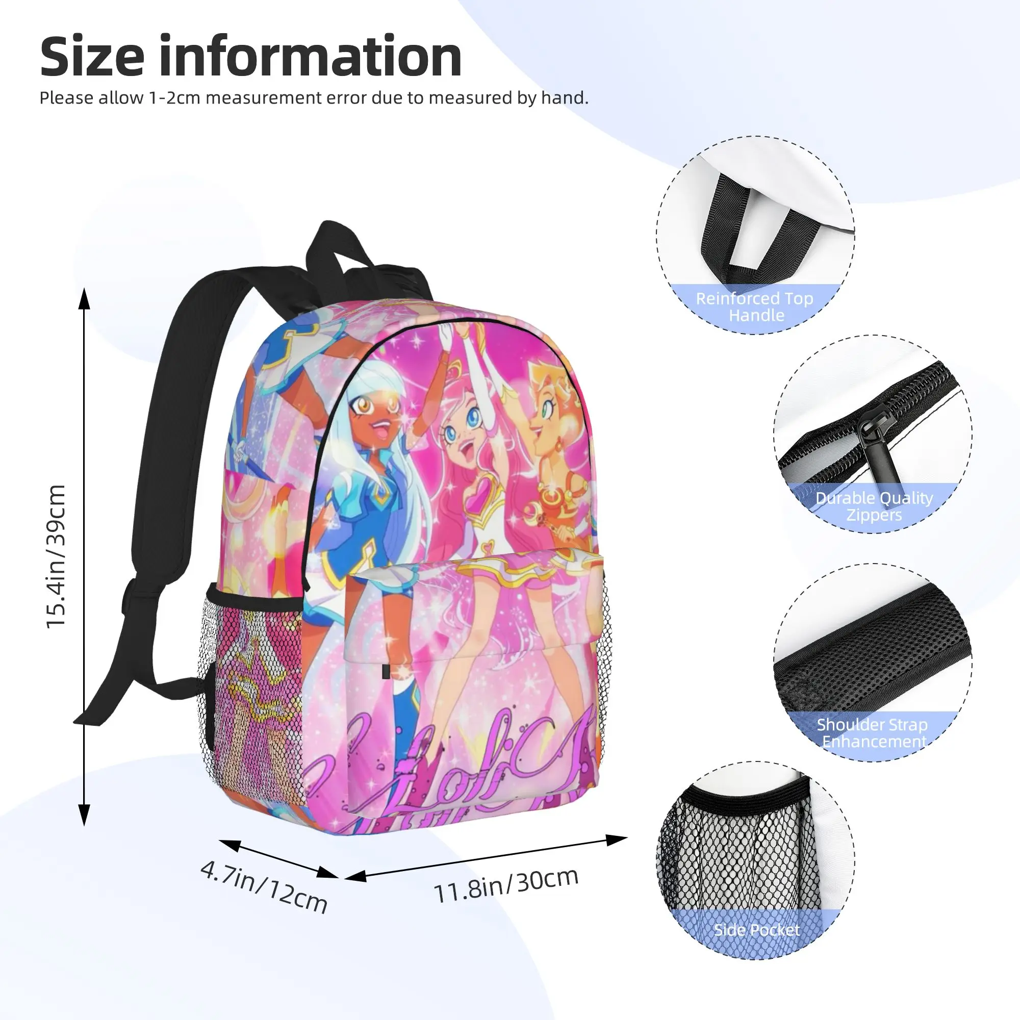LoliRock Cartoon Backpack Hot Sale Daypack Large Capacity Boys Girls BookBag Shoulder Bags for Men Women School Bag