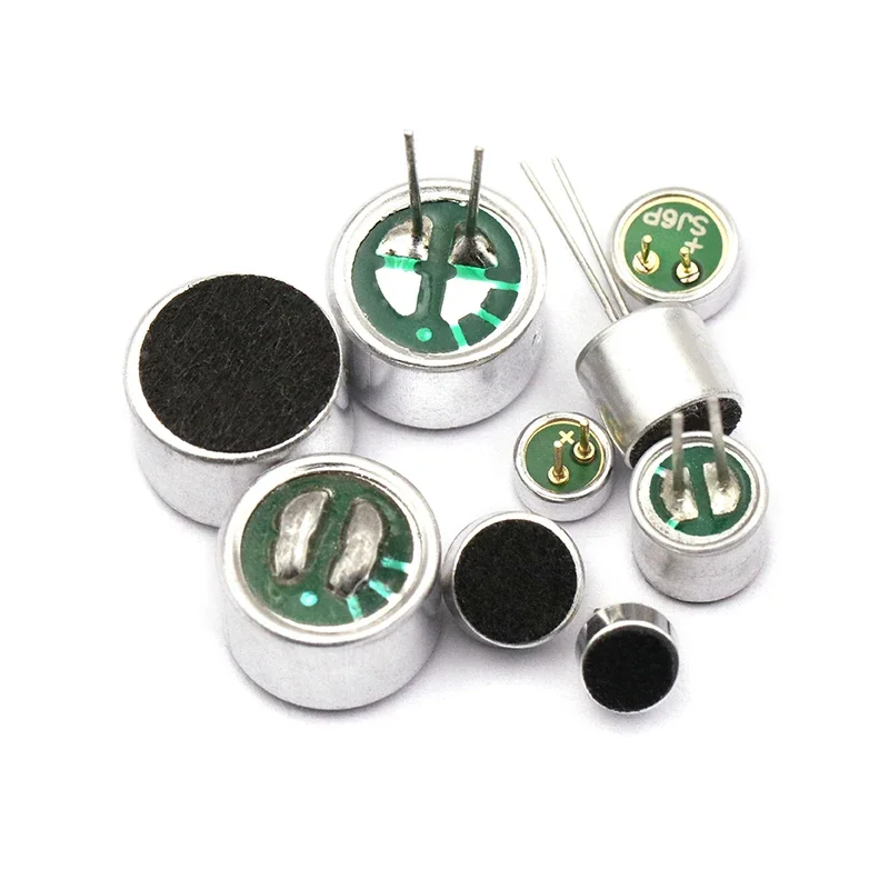 10PCS Condenser pick-up Microphone 9x7mm 9767 9x4.5mm 9745 6x5mm 6050 6x2.2mm 6022 4.5x2.2mm 4522 4x1.5mm 4015 MP3 Accessories