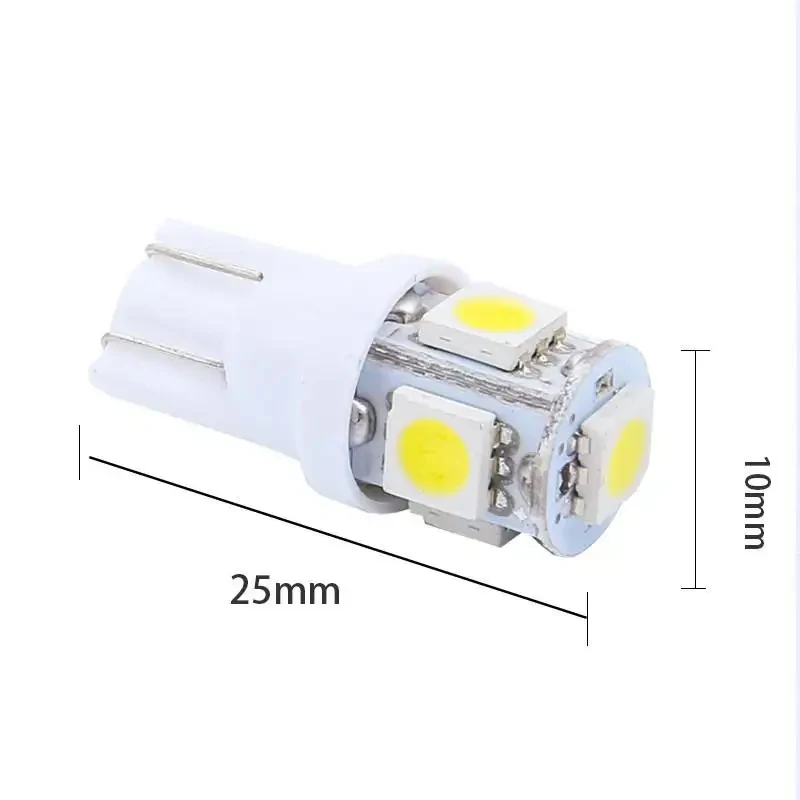 W5W T10 Led Car Lamp Light  5SMD Width Indicating Working Light Led Parking Bulb Auto Wedge Clearance Lamp Interior Lights