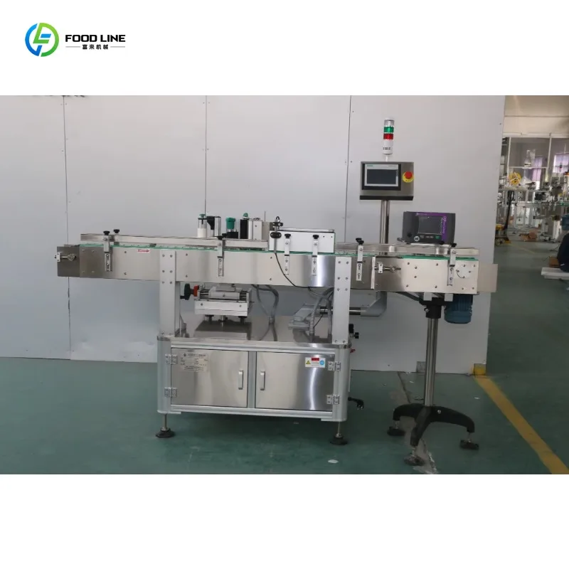 Custom Food Grade Winding Labeling Machinery For Round Glass Bottle With Reliable Label Sticking Function