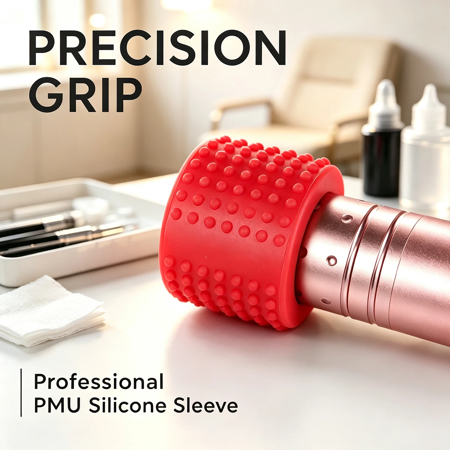 KVM Non‑Slip Silicone Tattoo Grip Sleeve Comfortable Handle Protector For Tattoo Pen PMU Permanent Makeup Machine Supplies
