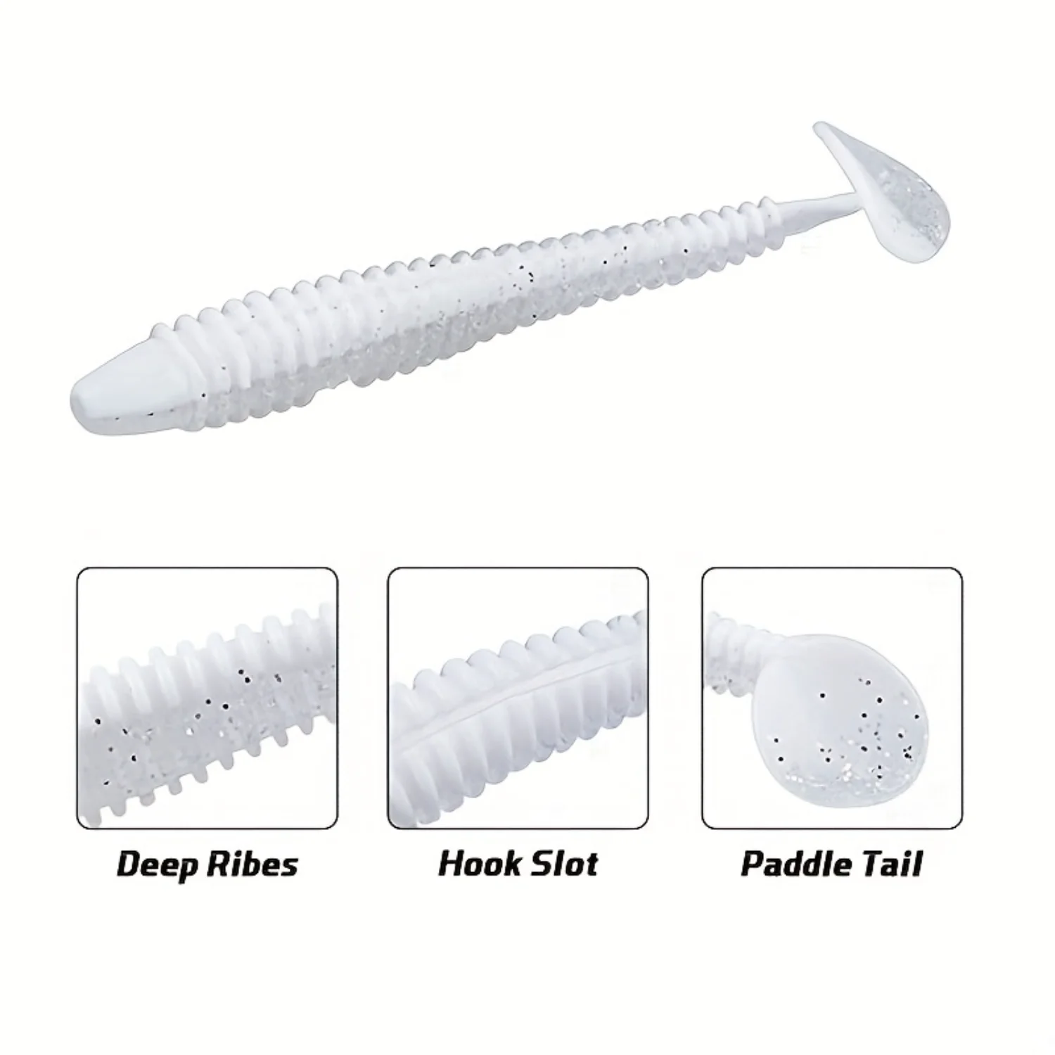 

40pcs Durable Soft Swimbaits for Trout, Crappie, and Bass - Perfect for Saltwater and Freshwater Fishing - Great Gift for Fishin