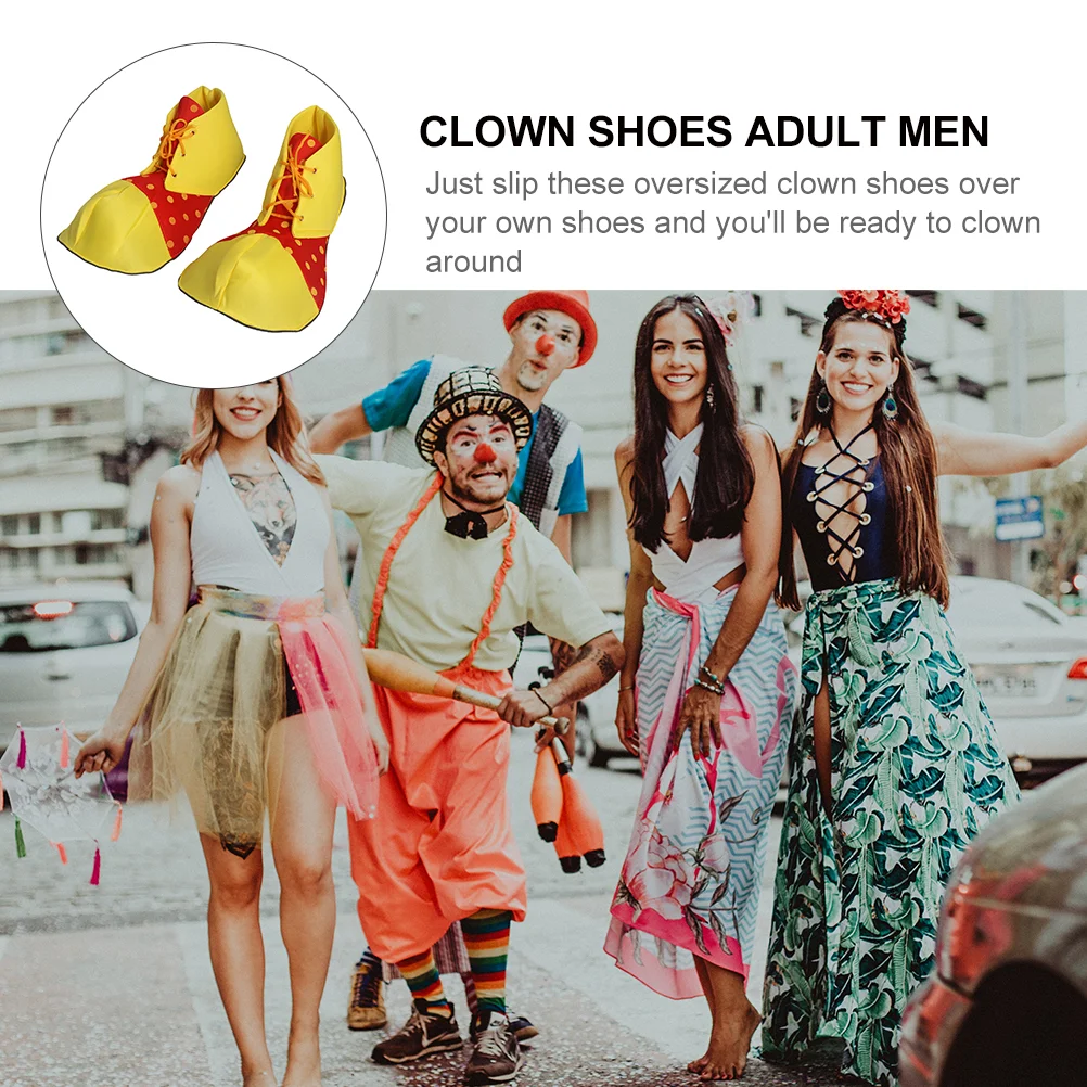 Sapatos de palhaço adultos homens mulheres fantasias de Halloween para adultos acessórios rainha aldult