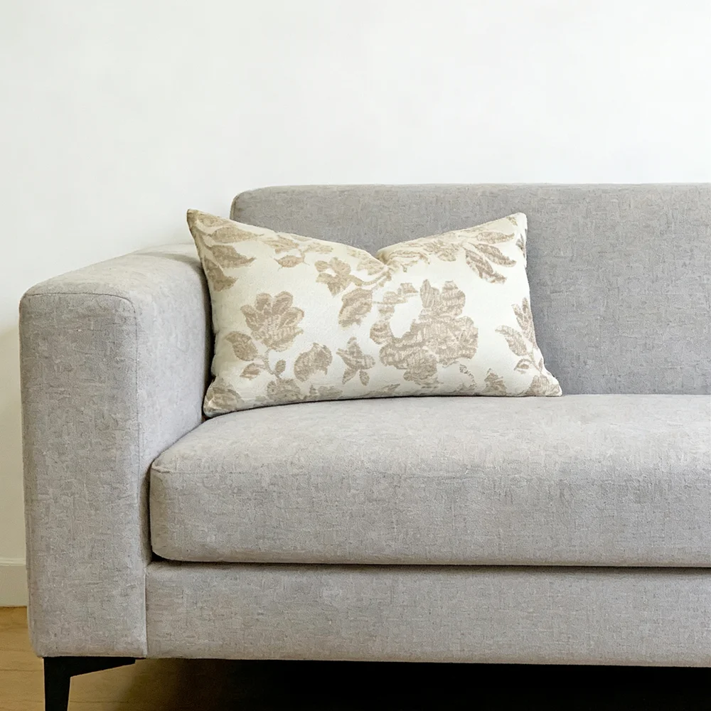 

Soft Chenille Lumbar Pillow Case 30x50cm 1 Piece Floral Modern Home Decoration Sofa Armchair Cushion Cover