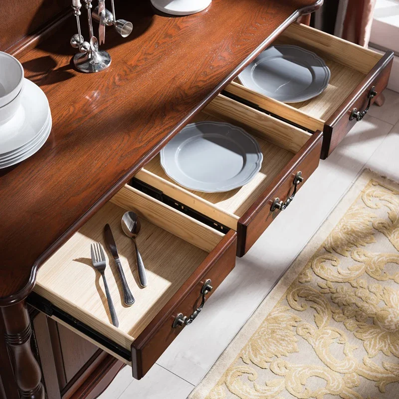 Home Aparador Armário, Parede Integrada Retro Francês, Hall Entrada, Chá e Vinho