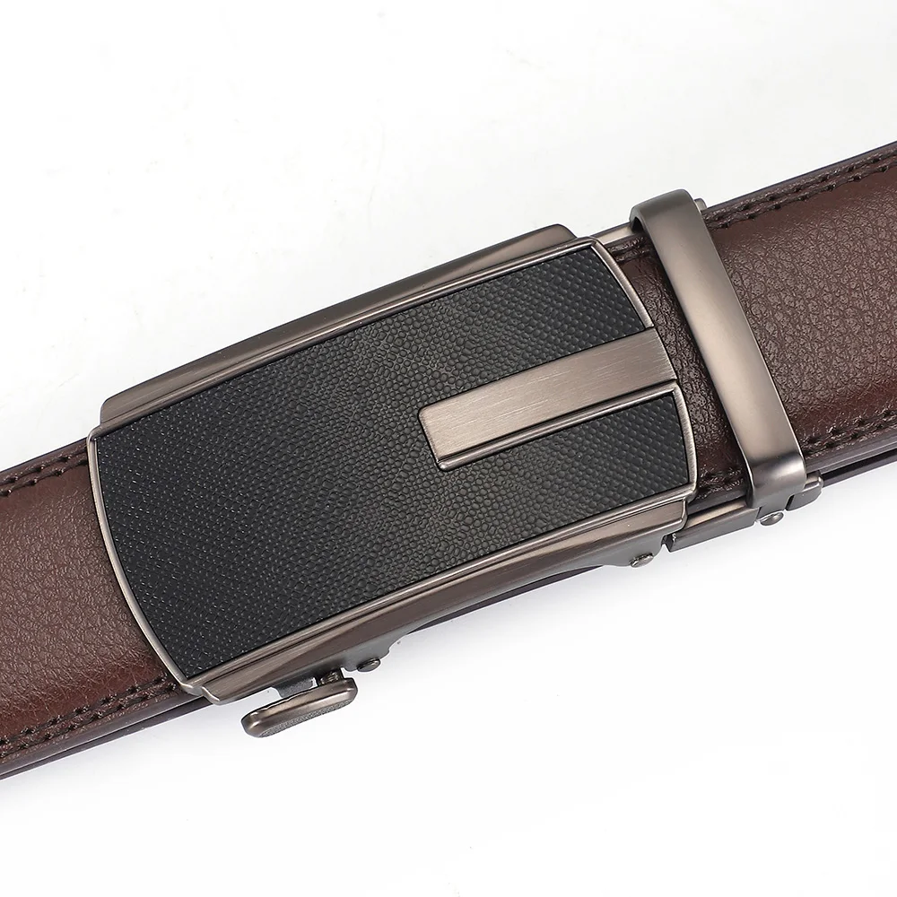 Hohe Qualität Business Gürtel für Männer Automatische Schnalle Luxus Designer männer Leder Gürtel Mode Rindsleder Männliche Taille Gürtel 3,5 cm