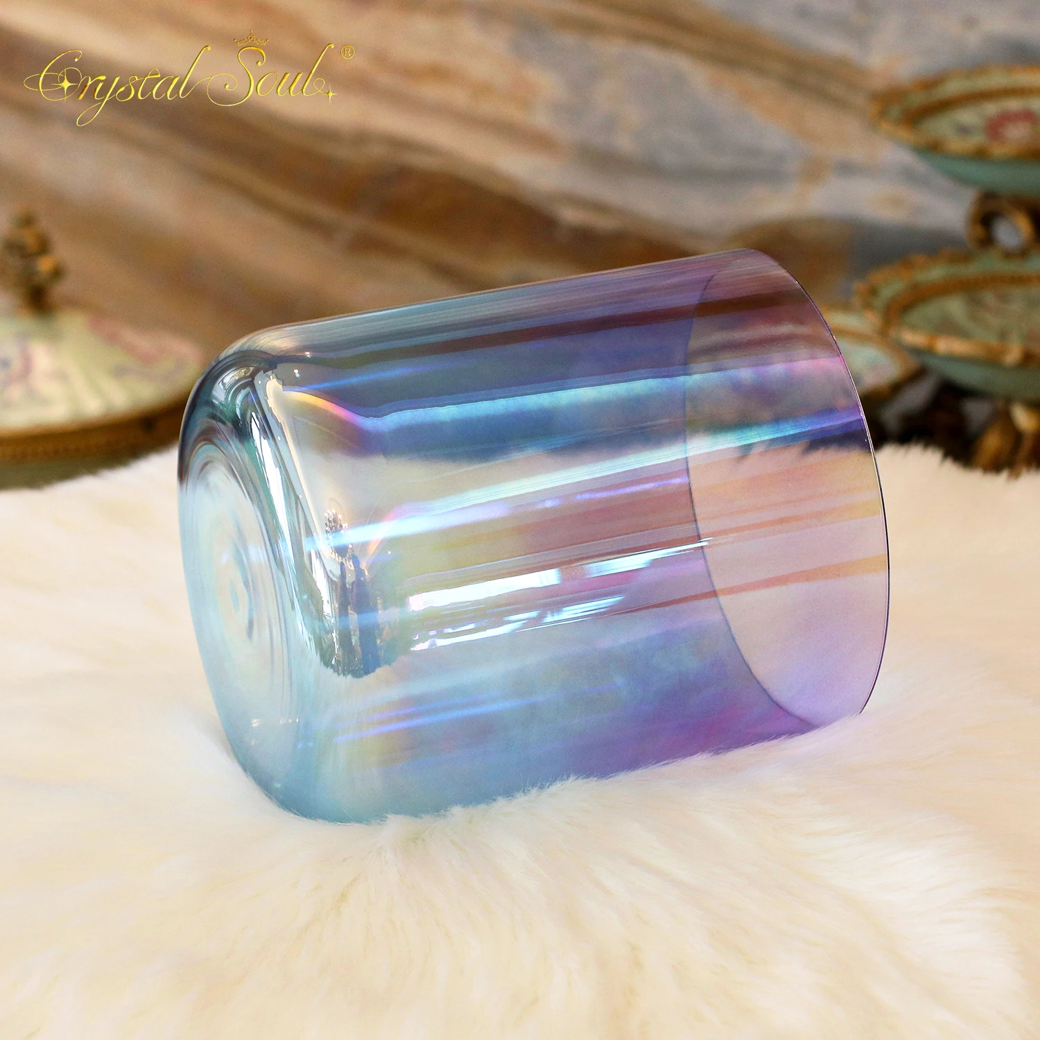 Crystal Soul Blue Purple Gradient Clear Alchemy Crystal Singing Bowls Unique Design Color Scheme Support Customization - Image 2