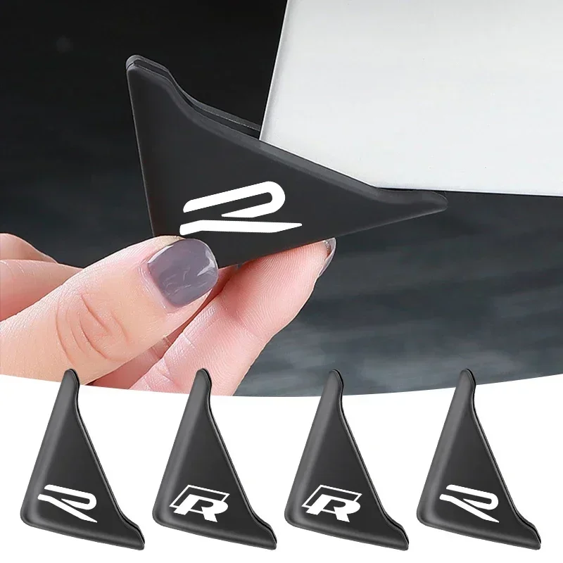 2pcs Car Door Corner Silicone Anti-Scratch Anti-bump Protection Stickers For Volkswagen Tiguan Bora POLO PASSAT CC Touran GOLF