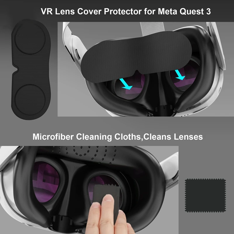 For Meta Quest3 VR Mask Protection Kit Quest3 Helmet Dust Storage Cover Grip Portable Silicone Protective Cover