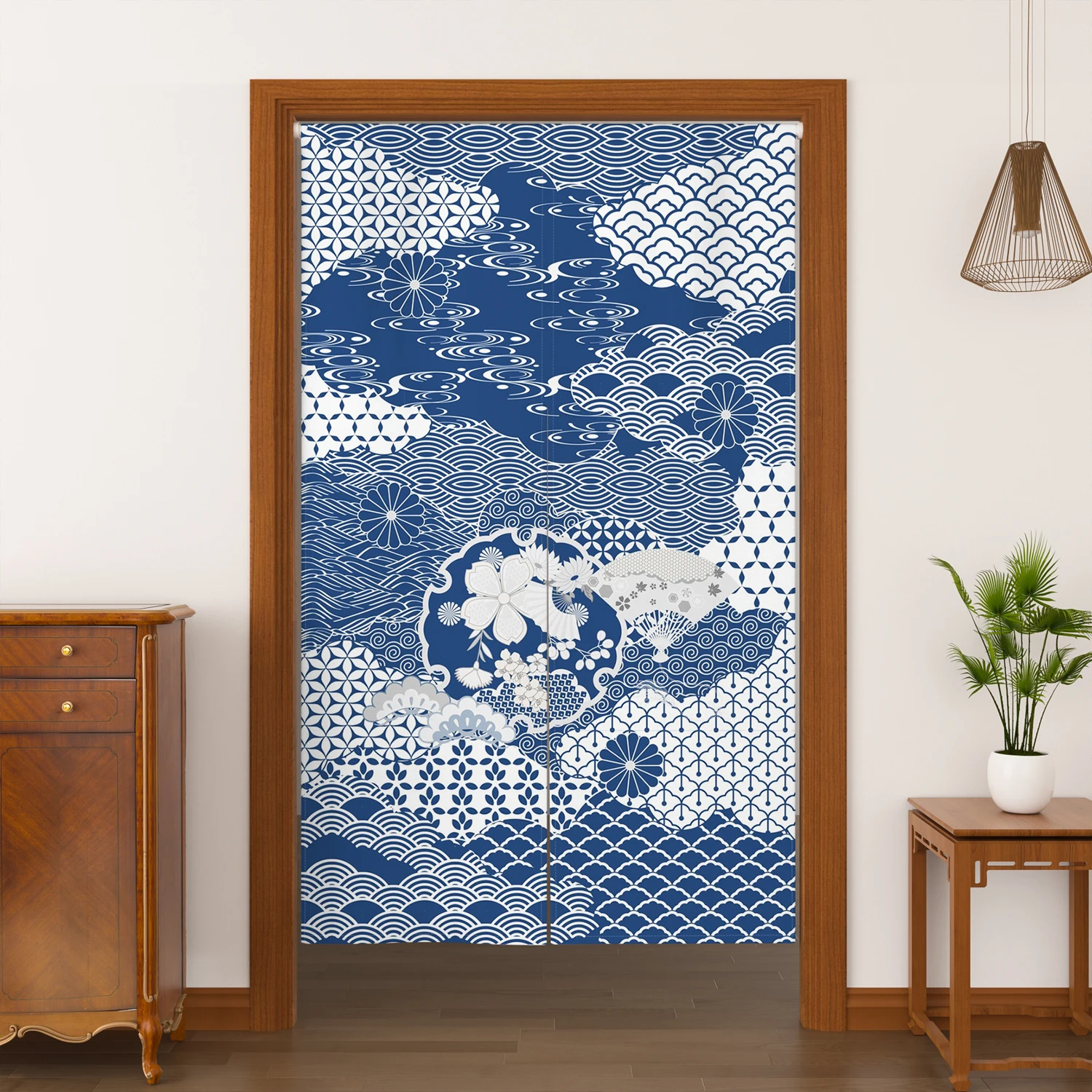 Custom Noren Door Curtain Personal Photo Logo Text Design Kitchen Linen Doorway Curtain Restaurant Bedroom Entrance Half-Curtain