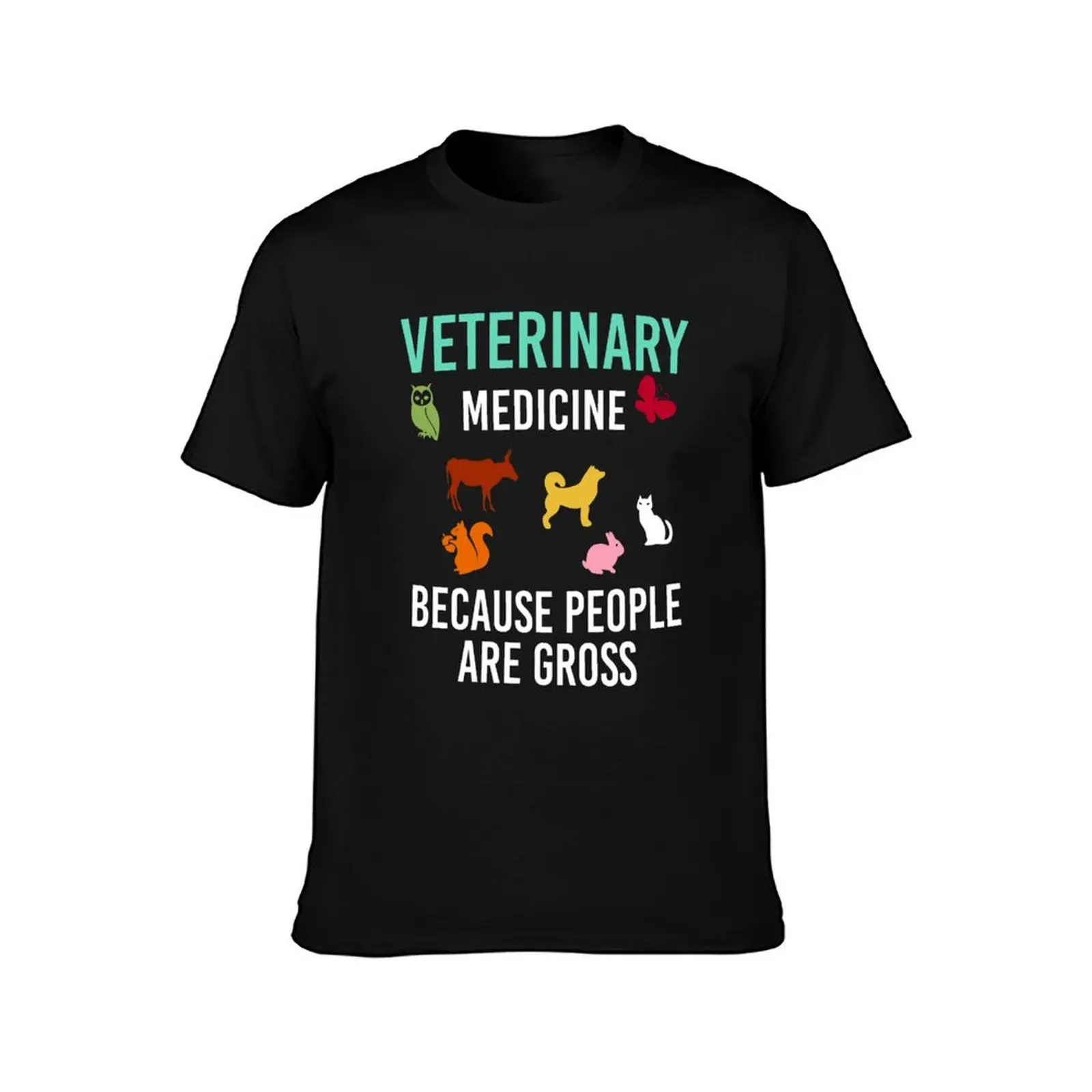 VETERINARY MEDICINE T-Shirt Summer Casual Cotton Tee Oversized Streetwear Tops Vintage Graphic Print Loose Fit Short Sleeve