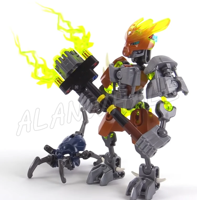 9types Bionicle Master Protector Fire Ice Earth Water Stone Jungle Pohatu Lewa Gali Building Block toys Compatible With Model