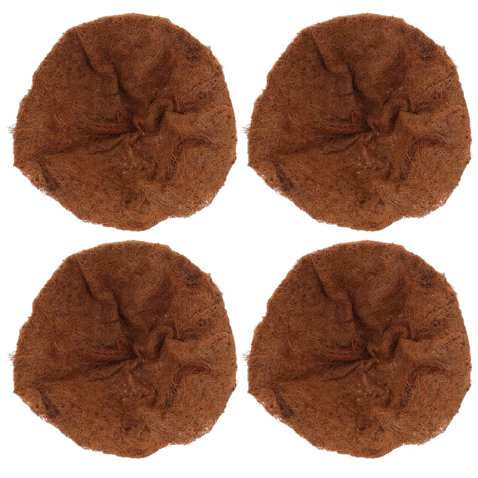 

4 Pcs Coconut Fiber Pot Liners for Plants 14 Inch Round Basket Liners Hanging Garden Decor Planters Outdoor