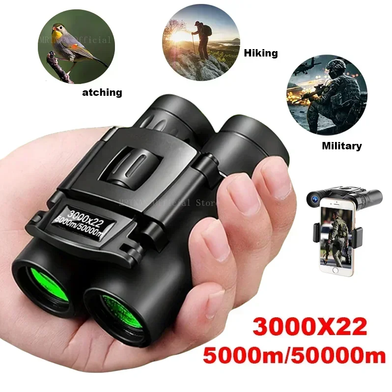 تلسكوب تكبير 3000X22 50000 متر BAK4 HD مناظير قوية احترافية طويلة المدى منشورية محمولة أحادية العين للتخييم