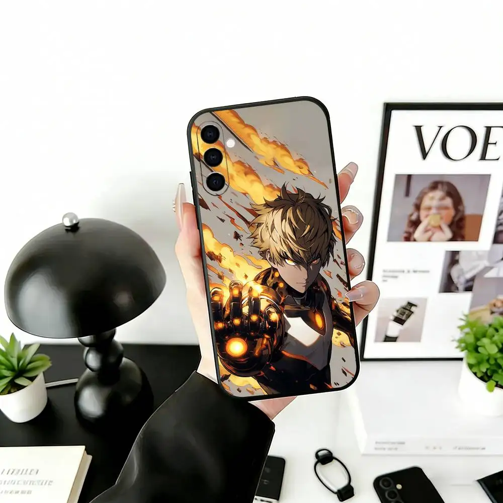 O-One-Punch M-Man G-Genos Phone Case For Samsung Galaxy A73,A72,A71,A70,A53,A52,A51,Soft Silicone Black Cover