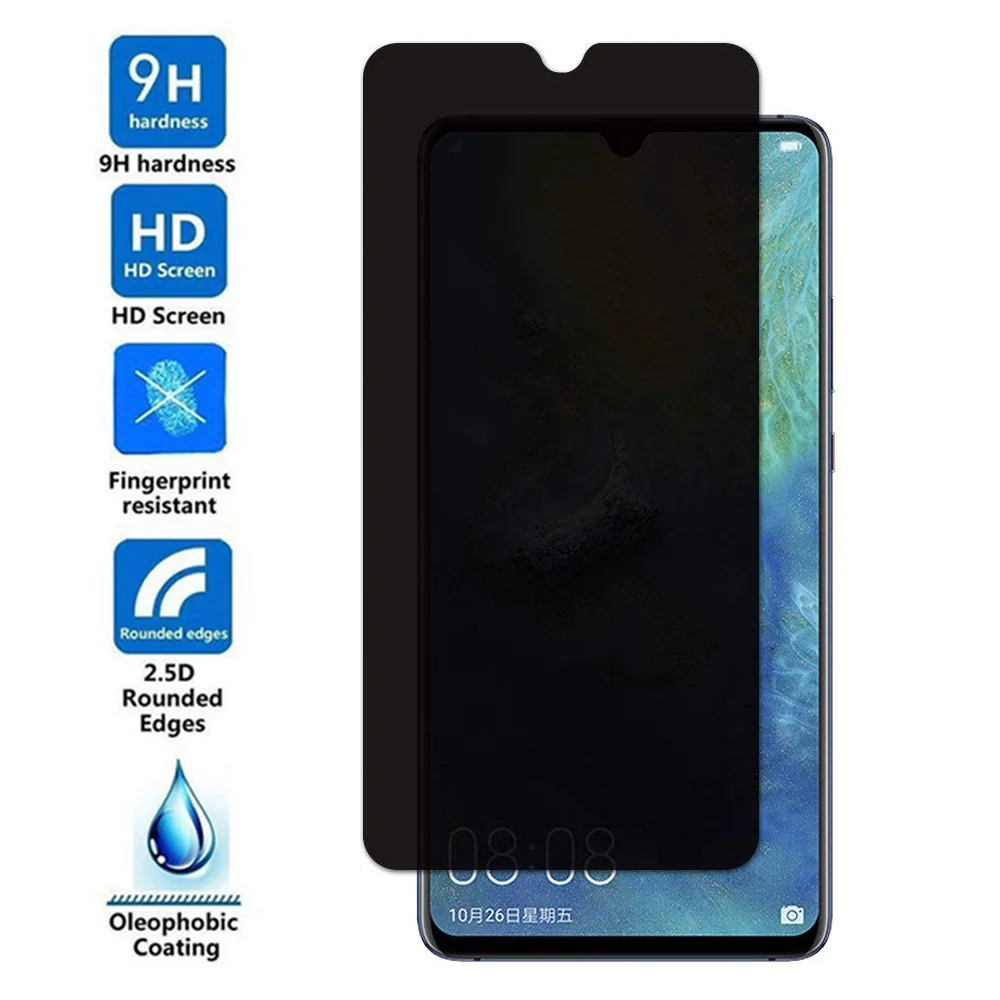 2.5D Privacy Tempered Glass For Huawei Mate 20 X Anti Spy Protective Film For Huawei Mate 20 20X Anti Peeping Screen Protector