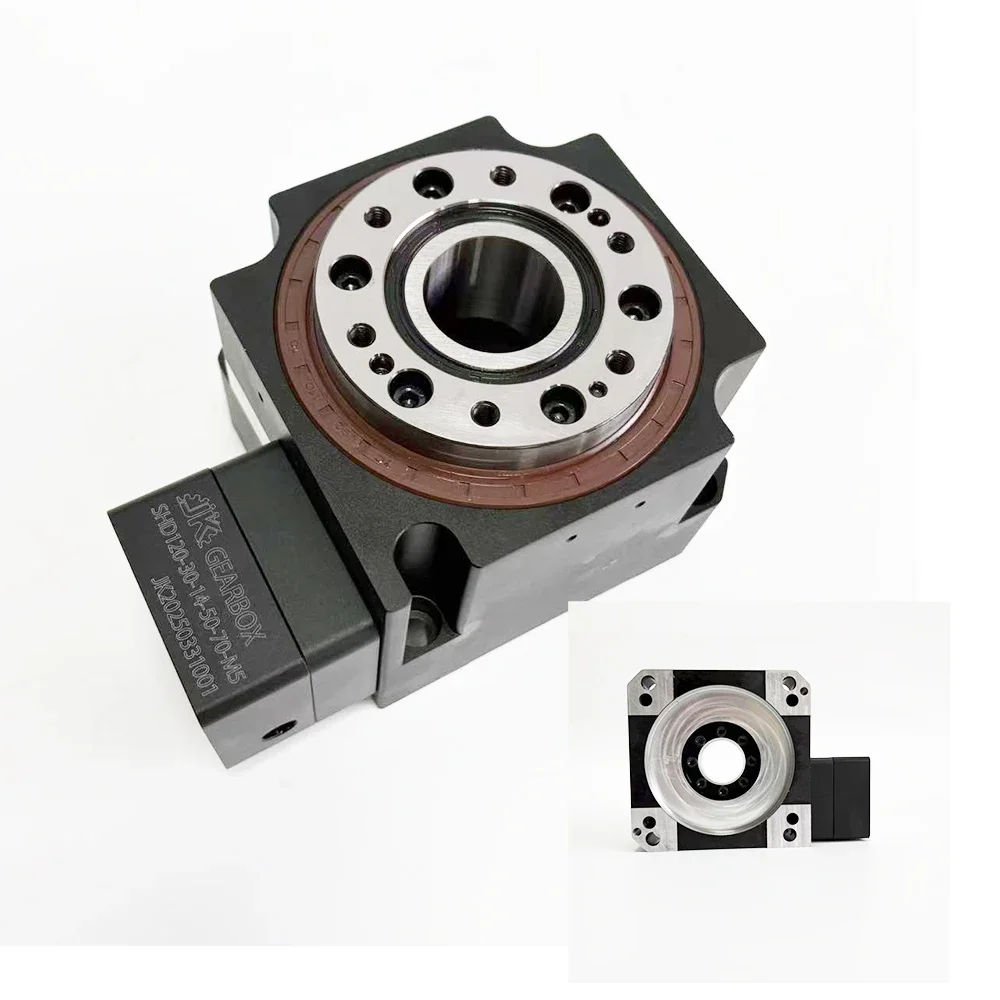 Heavy Duty Right Angle Turntable Servo Positioning Gear Reducer Sea Wave Tooth Hollow Rotating Platform Planetary Indexing Plate