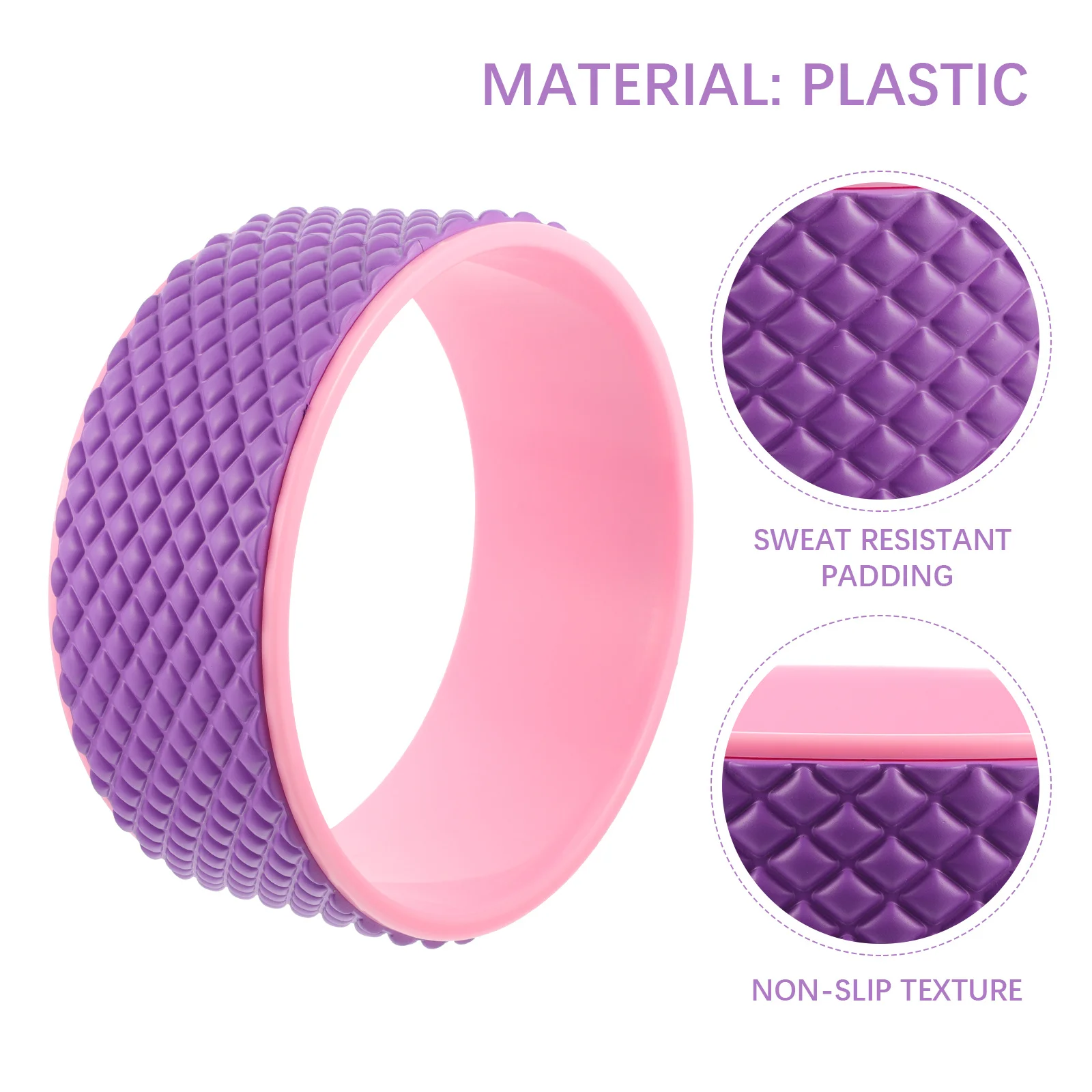 1Pcs Yoga Wheel Plastic Fitness Durable Backbend Roller Massage Wheel Yoga Assist Pilates Training Tool Pilates Roller - Image 5
